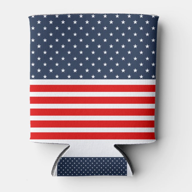 Rafraîchisseur Pour Canette drapeau 4 juillet américain (Devant)