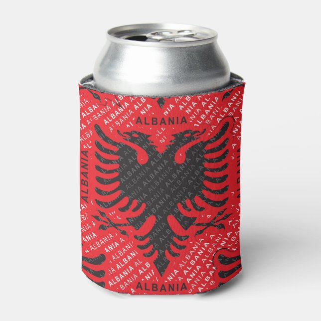 Rafraîchisseur Pour Canette Drapeau albanais motif 2 (Can devant)