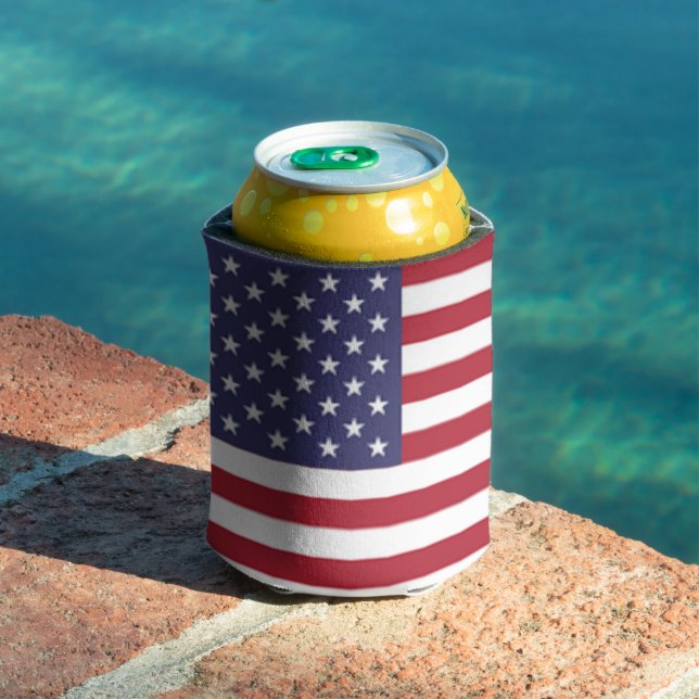 Rafraîchisseur Pour Canette Drapeau américain, Bière personnalisée personnalis (Piscine in situ)
