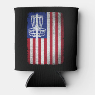 Rafraîchisseur Pour Canette Drapeau Américain Homme Lover Golf Disque Volant