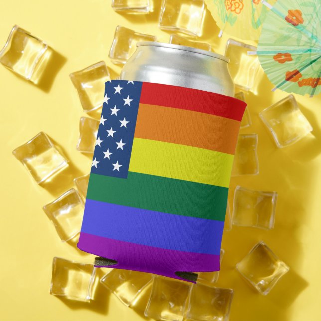 Rafraîchisseur Pour Canette Drapeau arc-en-ciel USA (Été in situ)