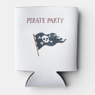 Rafraîchisseur Pour Canette Drapeau crâne de la partie pirate Personnalisé