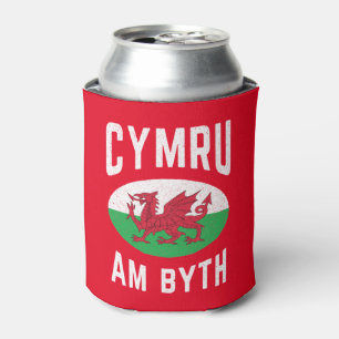 Rafraîchisseur Pour Canette Drapeau Cymru Am Byth Wales Fier Rugby Vintage gal
