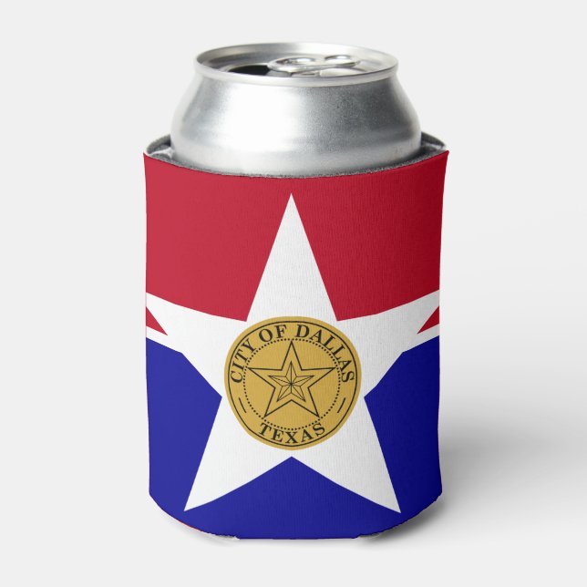 Rafraîchisseur Pour Canette Drapeau de Dallas, Texas Can Cooler (Can devant)