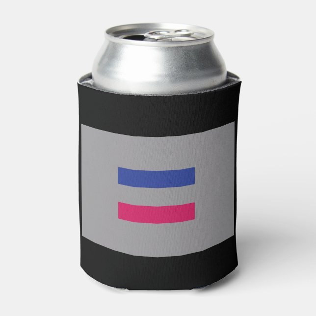 RAFRAÎCHISSEUR  POUR CANETTE DRAPEAU DE FIERTÉ ANDROGYNE (Can devant)