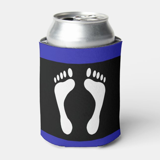 Rafraîchisseur Pour Canette Drapeau de fierté de pied (empreinte de pied) (Can devant)