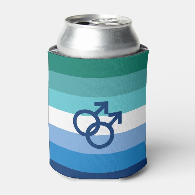 Rafraîchisseur Pour Canette Drapeau de fierté gay MLM (Can devant)