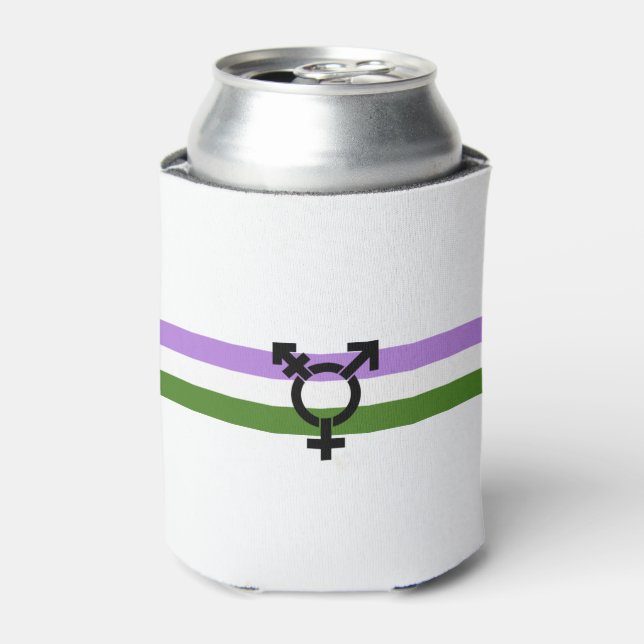 Rafraîchisseur Pour Canette Drapeau de fierté genderqueer (Can devant)