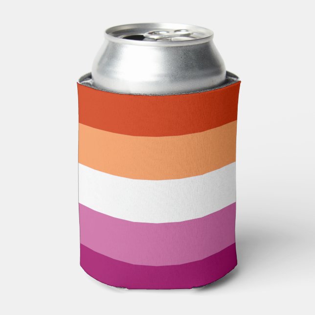 Rafraîchisseur Pour Canette Drapeau de fierté lesbienne (5 bandes) (Can devant)