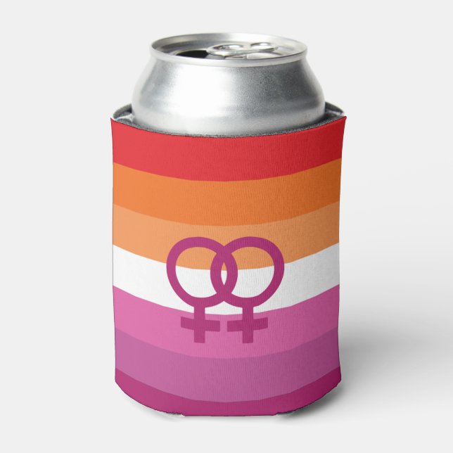 Rafraîchisseur Pour Canette Drapeau de fierté lesbienne WLW (Can devant)