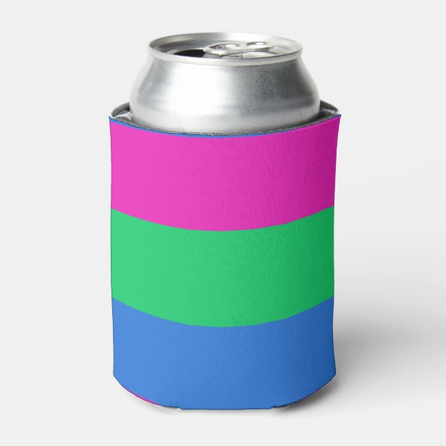 Rafraîchisseur Pour Canette Drapeau de fierté polysexuelle (Can devant)