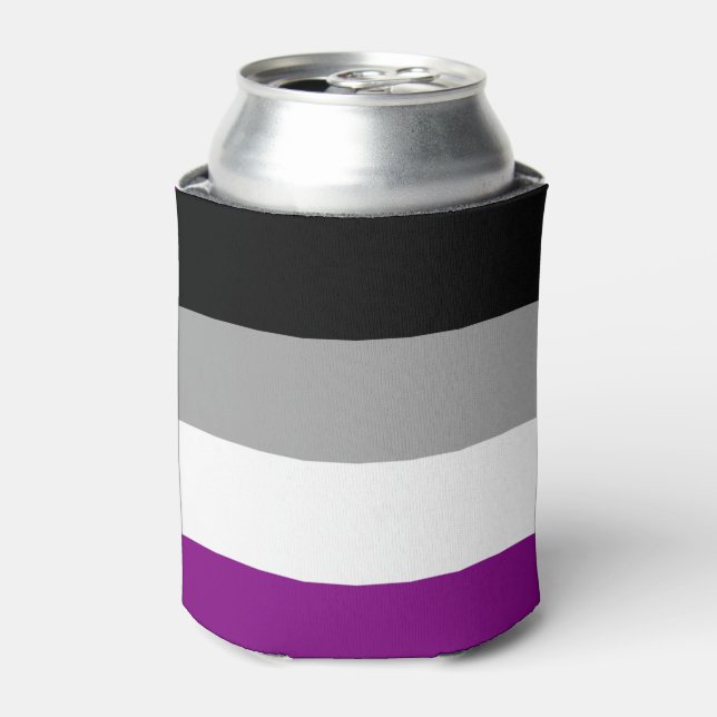 Rafraîchisseur Pour Canette Drapeau de la fierté asexuelle (Can devant)