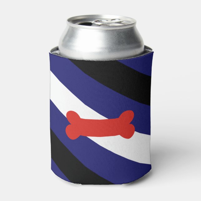 Rafraîchisseur Pour Canette Drapeau de la fierté de jeu de chiot (Can devant)