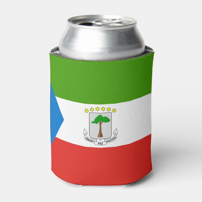 Rafraîchisseur Pour Canette Drapeau de la Guinée équatoriale (Can devant)