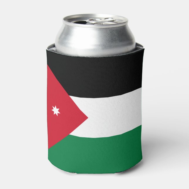 Rafraîchisseur Pour Canette Drapeau de la Jordanie (Can devant)