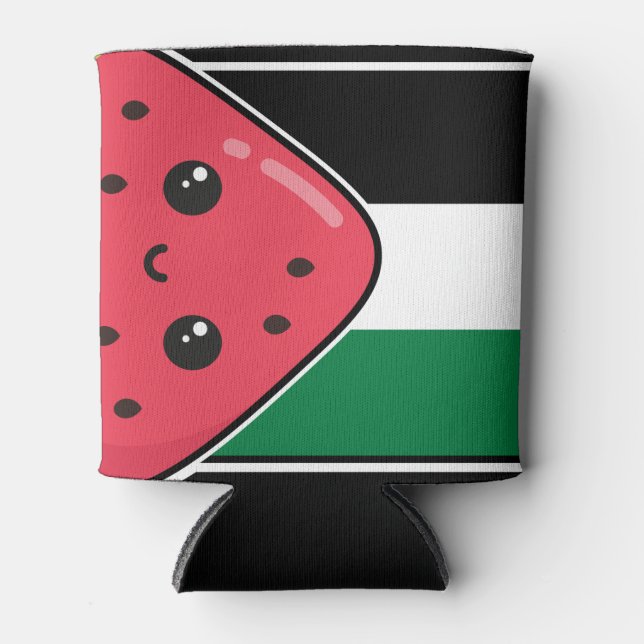 Rafraîchisseur Pour Canette Drapeau de la Palestine mignonne avec Palestin san (Devant)