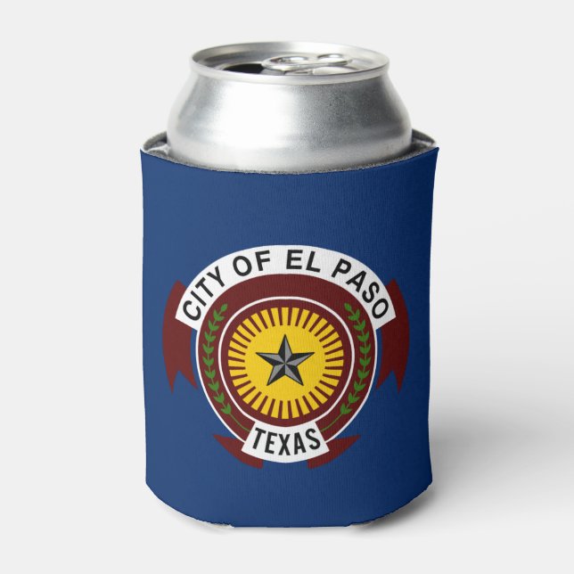 Rafraîchisseur Pour Canette Drapeau de la ville d'El Paso, Texas Can Cooler (Can devant)