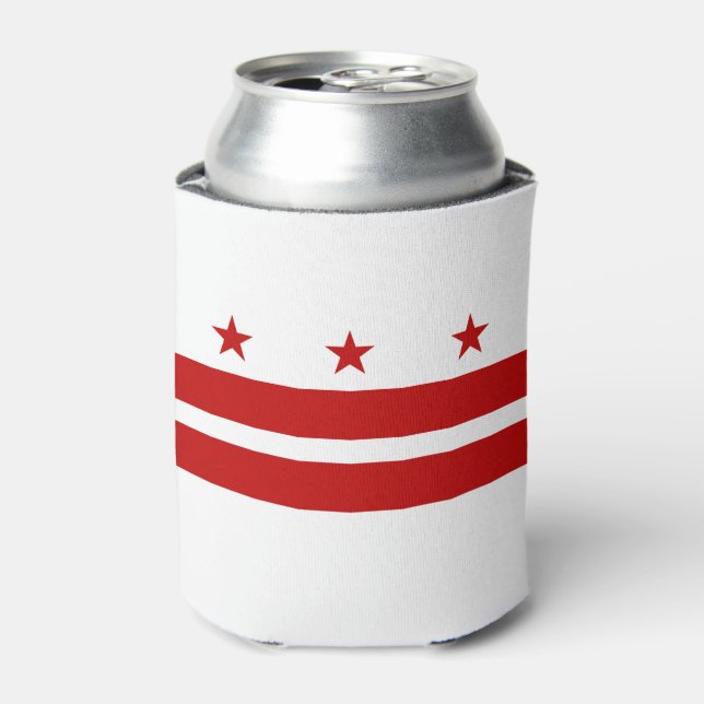 Rafraîchisseur Pour Canette Drapeau de l'État de Washington DC (Can devant)