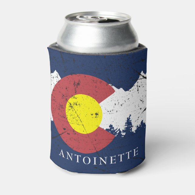 Rafraîchisseur Pour Canette Drapeau de l'État du Colorado Monogrammé (Can Dos)