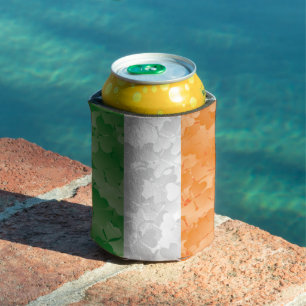 Rafraîchisseur Pour Canette Drapeau de l'Irlande avec motif shamrock