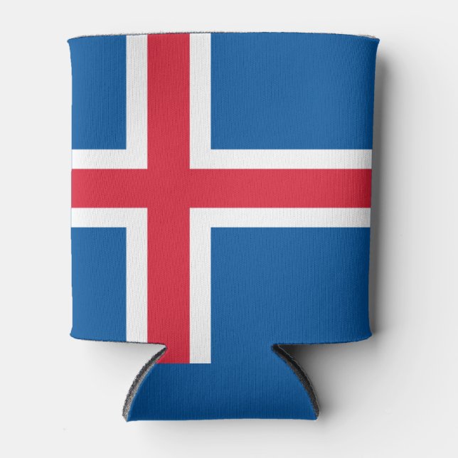 Rafraîchisseur Pour Canette Drapeau de l'Islande (Devant)