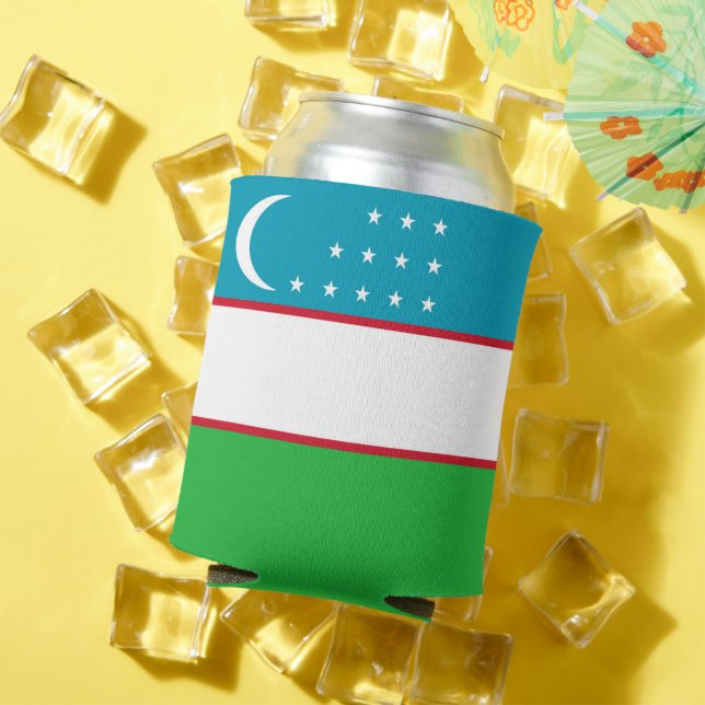Rafraîchisseur Pour Canette Drapeau de l'Ouzbékistan (Été in situ)