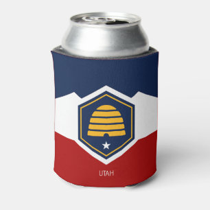 Rafraîchisseur Pour Canette Drapeau de l'Utah (Drapeau de ruche)