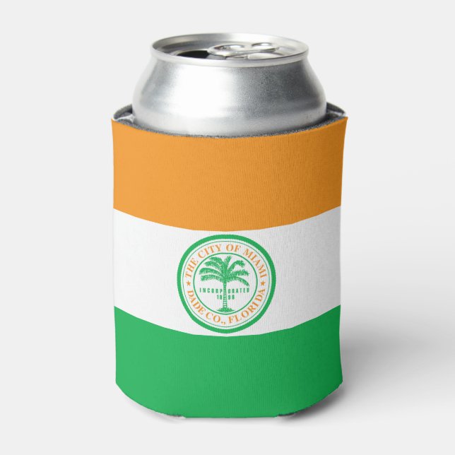 Rafraîchisseur Pour Canette Drapeau de Miami, Floride Can Cooler (Can devant)