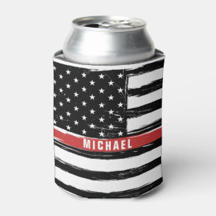 Rafraîchisseur Pour Canette Drapeau de pompier Thin Red Line personnalisé grun