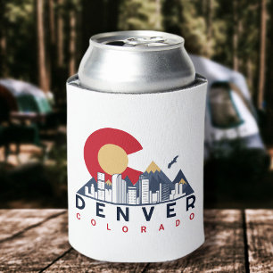 Rafraîchisseur Pour Canette Drapeau Denver Colorado Camping Randonnées Souveni