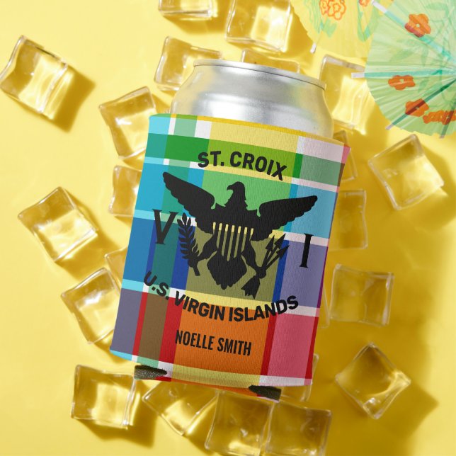 Rafraîchisseur Pour Canette Drapeau des îles Vierges américaines de Sainte-Cro (Été in situ)