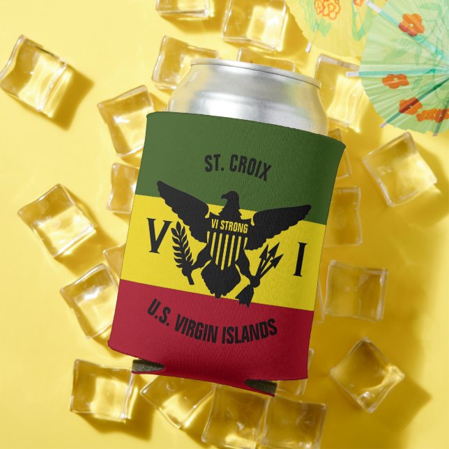 Rafraîchisseur Pour Canette Drapeau des îles Vierges américaines, Sainte-Croix (Été in situ)