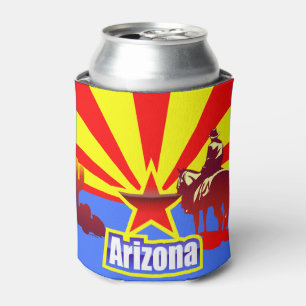 Rafraîchisseur Pour Canette Drapeau d'état de l'Arizona Dessin Vintage