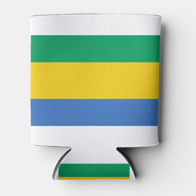 Rafraîchisseur Pour Canette Drapeau Gabon (Devant)