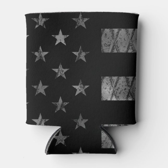 Rafraîchisseur Pour Canette Drapeau minuscule de pompier Red Line (Devant)