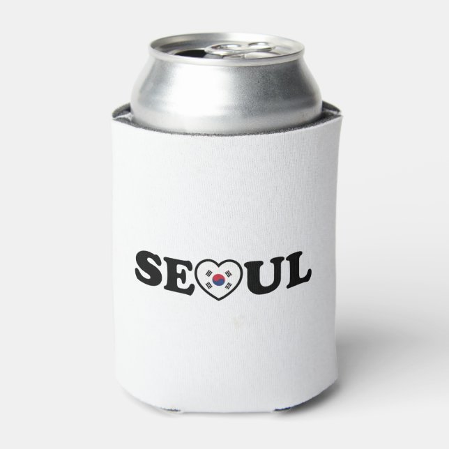 Rafraîchisseur Pour Canette Drapeau Seoul Love Heart Taegeukgi (Can devant)