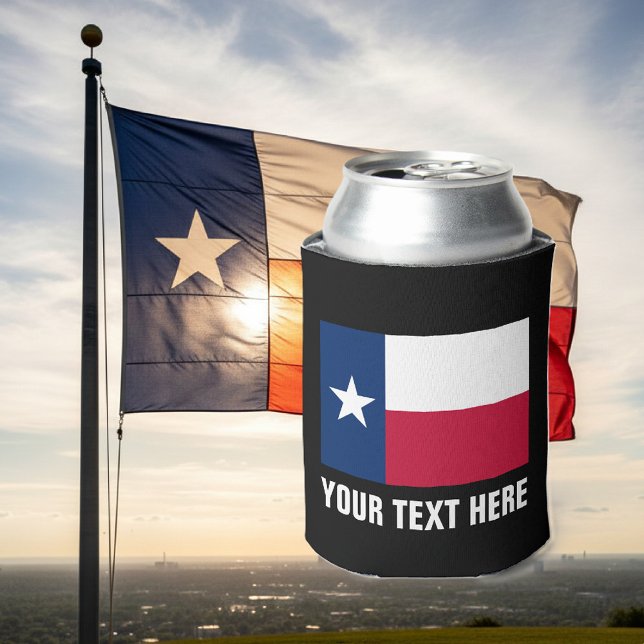 Rafraîchisseur Pour Canette Drapeau Texas peut refroidir | Bouteille de bière  (Texas flag can cooler)