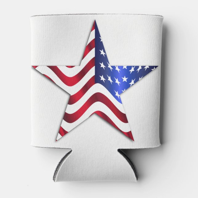 Rafraîchisseur Pour Canette Drapeau Usa personnalisé peut refroidir (Devant)