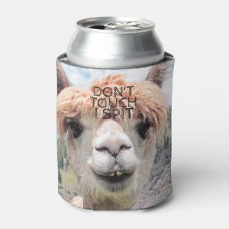 Rafraîchisseur Pour Canette Drôle Alpaca Llama Ne touche pas Je crache