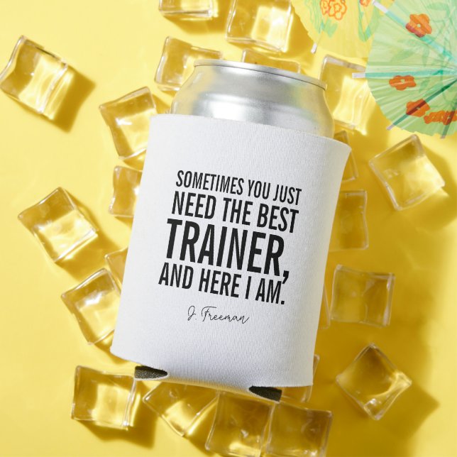 Rafraîchisseur Pour Canette Drôle Black Text Personal Trainer Dit (Été in situ)