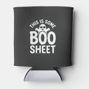 Rafraîchisseur Pour Canette Drôle de feuille de Boo fantôme Halloween Design_1