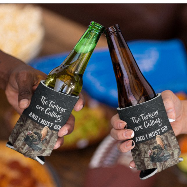 Rafraîchisseur Pour Canette Drôle Drôle Dur Turquie chasser Citation de Bière  (Créateur téléchargé)