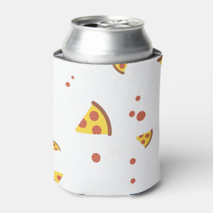 Rafraîchisseur Pour Canette Drôle motif minimaliste de pizza pepperoni rétro