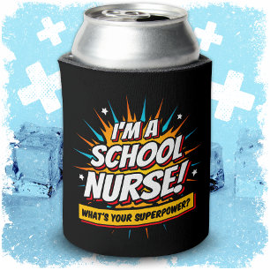 Rafraîchisseur Pour Canette Drôle Superpower School Infirmière Appréciation