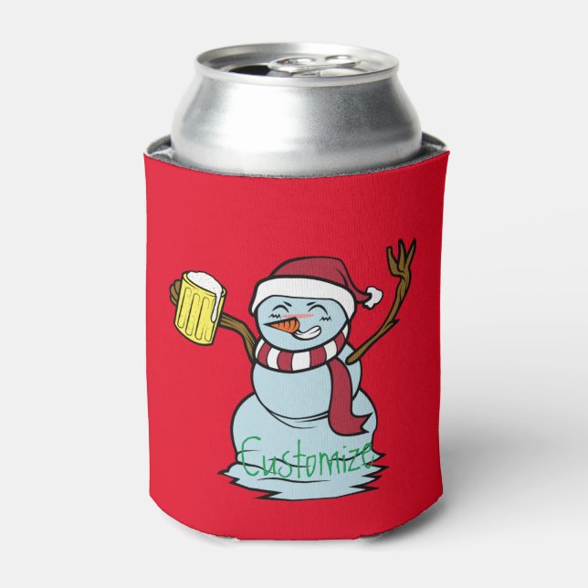 Rafraîchisseur Pour Canette Drunk Snowman Thunder_cove (Can devant)