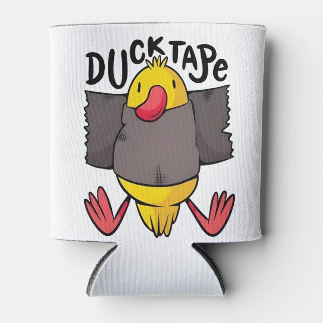 Rafraîchisseur Pour Canette Ducktape Funny Kawaii Duck Wrapped in Tape  (Devant)