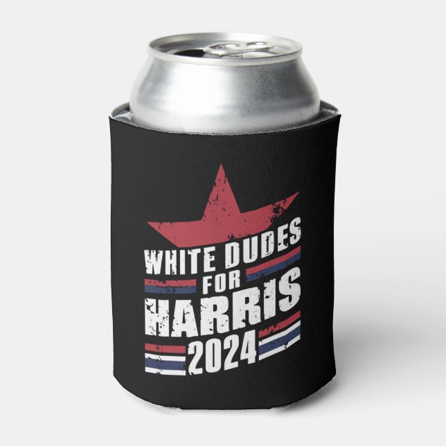Rafraîchisseur Pour Canette Dudes Blanches Pour Kamala Harris 2024 (Can devant)