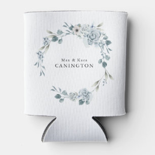 Rafraîchisseur Pour Canette Dusty Blue Floral Mariage personnalisé