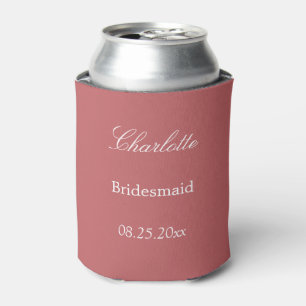 Rafraîchisseur Pour Canette Dusty Rose rose Bridesmaid Faveur Pouvant refroidi