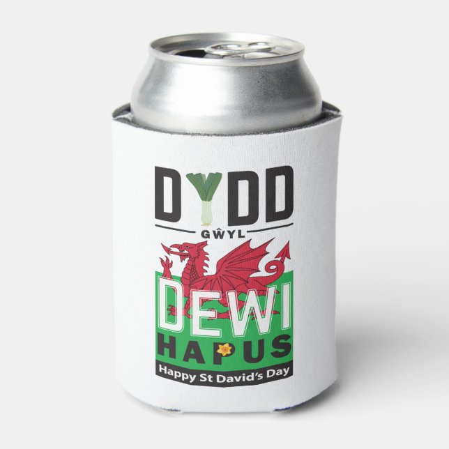 Rafraîchisseur Pour Canette Dydd Giles Dewi Hapus Joyeux St Davids Jour 6 (Can devant)
